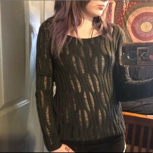 Wavy cutout trippy sweater! Light fall cover